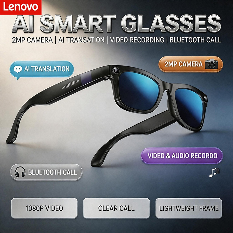 Audio Music Videos - Inteligentne okulary Bluetooth Lenovo AI z