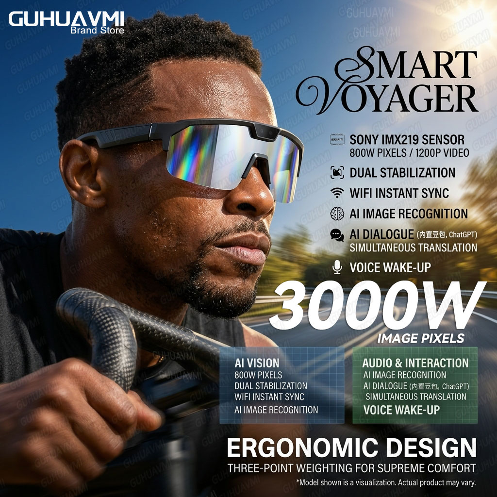 Audio Music Videos - Okulary fotochromowe Smart Glasses z kamerą