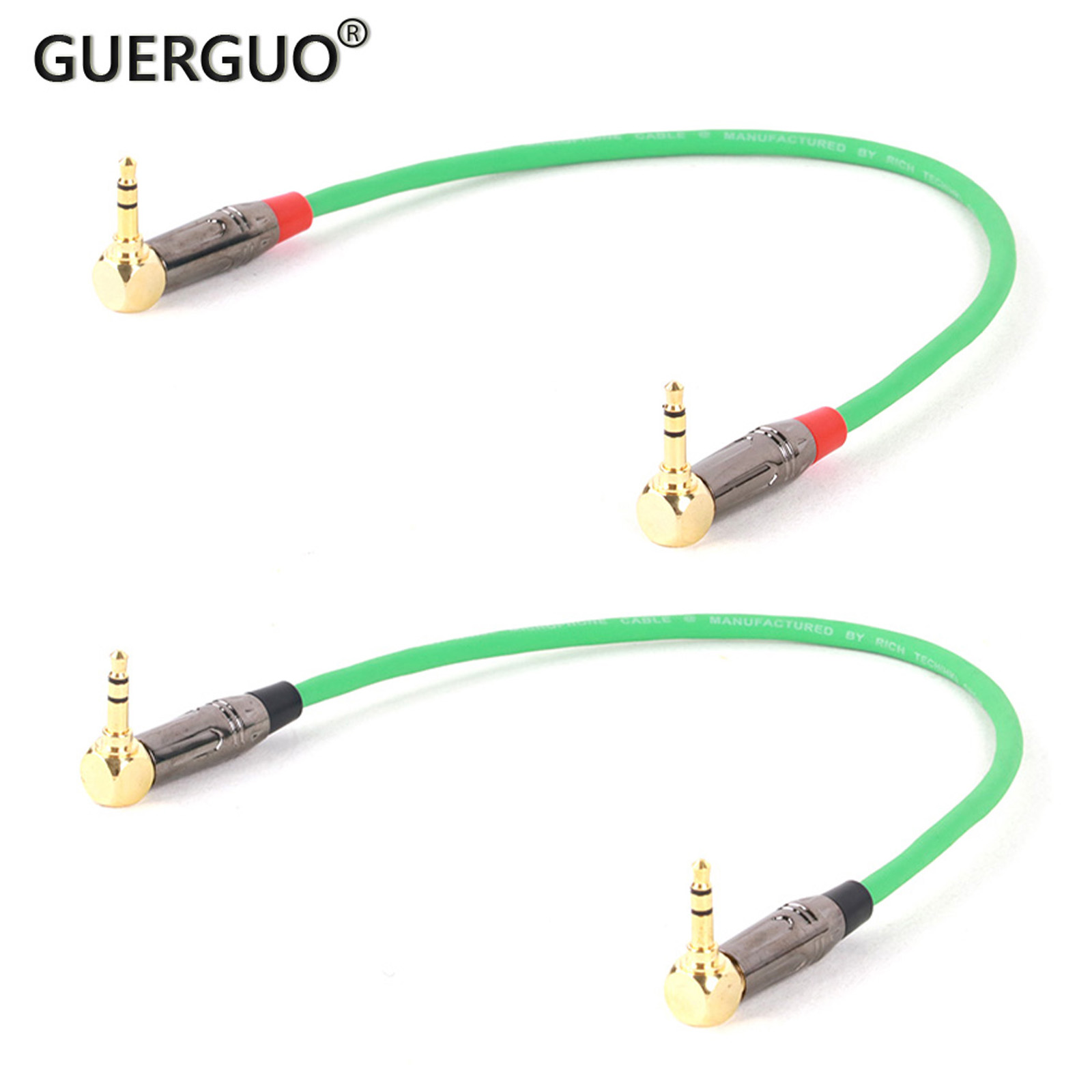 Audio Music Mixer - GuerGuo pod kątem prostym podwójny 3,5