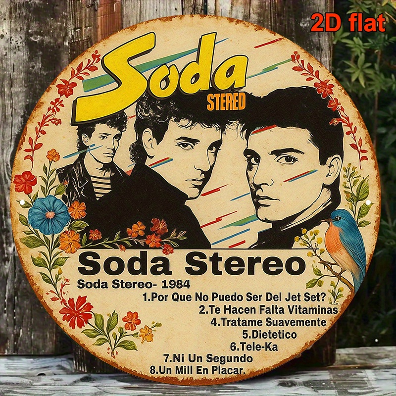 Audio Music Lyrics - Projekt płaski 2D, 1 sztuka retro