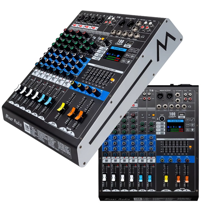 Audio Music Mixer - GAX-HLM80 Green Audio 8-kanałowy mikser audio