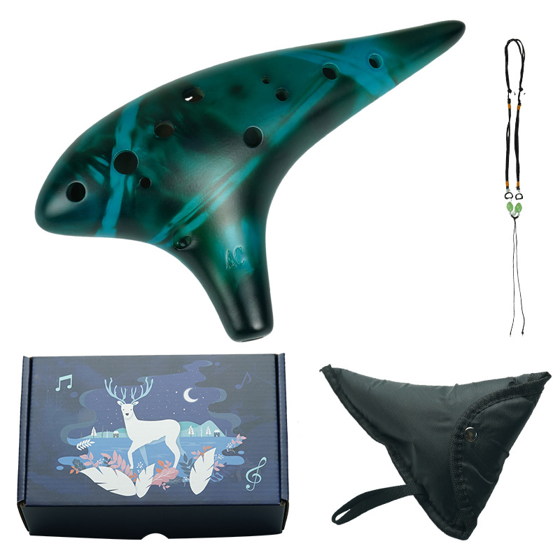 Ocarina Ceramic - 12-otworowa ceramiczna okaryna w tonacji Alto