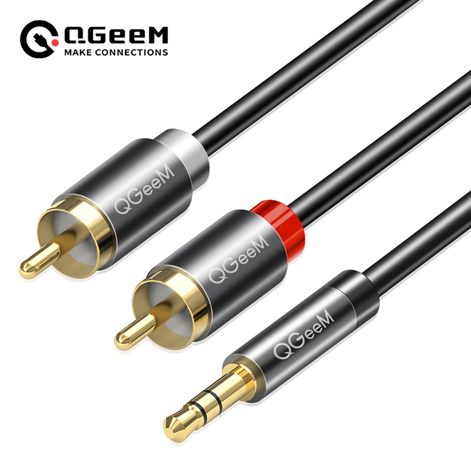 Kabel QGeeM RCA 2RCA do 3.5mm, – Audio Music Mixer recenzja i cena