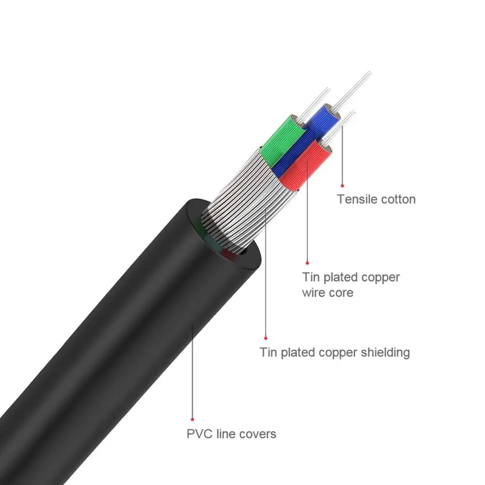 Kabel QGeeM RCA 2RCA do 3.5mm, – Audio Music Mixer recenzja i cena