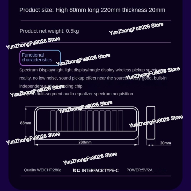 12-bitowy wyświetlacz LED pozi – Audio Youtube Music Free recenzja i cena