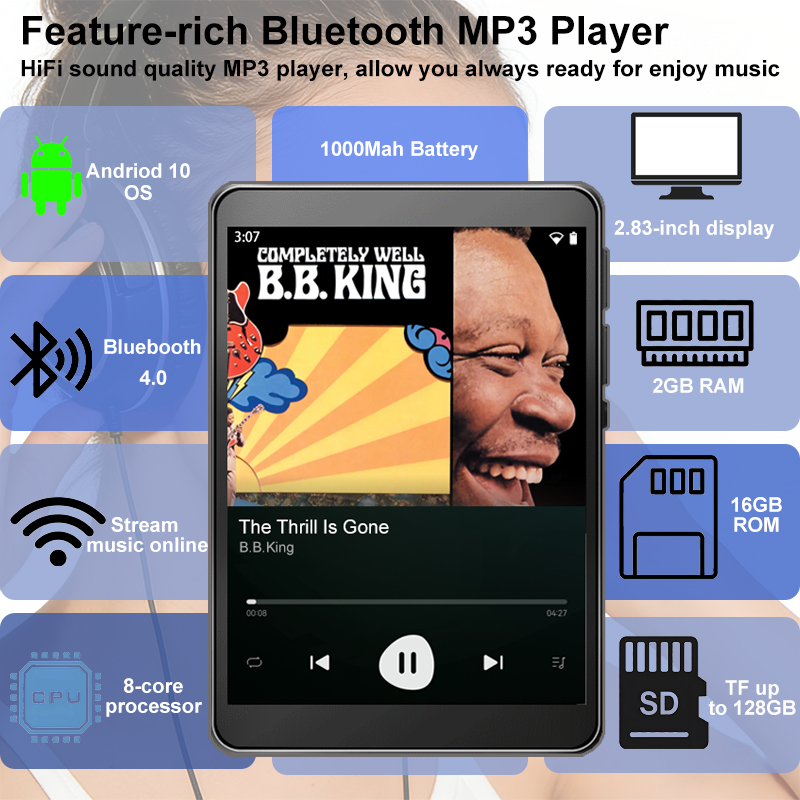 Odtwarzacz MP3 WiFi Android 10 – Audio Music Mp3 Download Free recenzja i cena